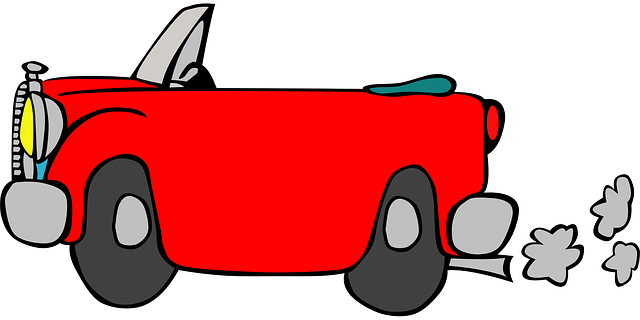 červené autíčko